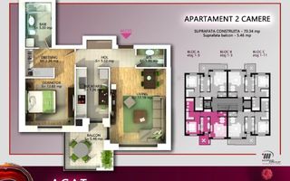 Apartament 2 Camere Aviatiei ONIX I 2 Bai I Loc de Parcare - Poză 9