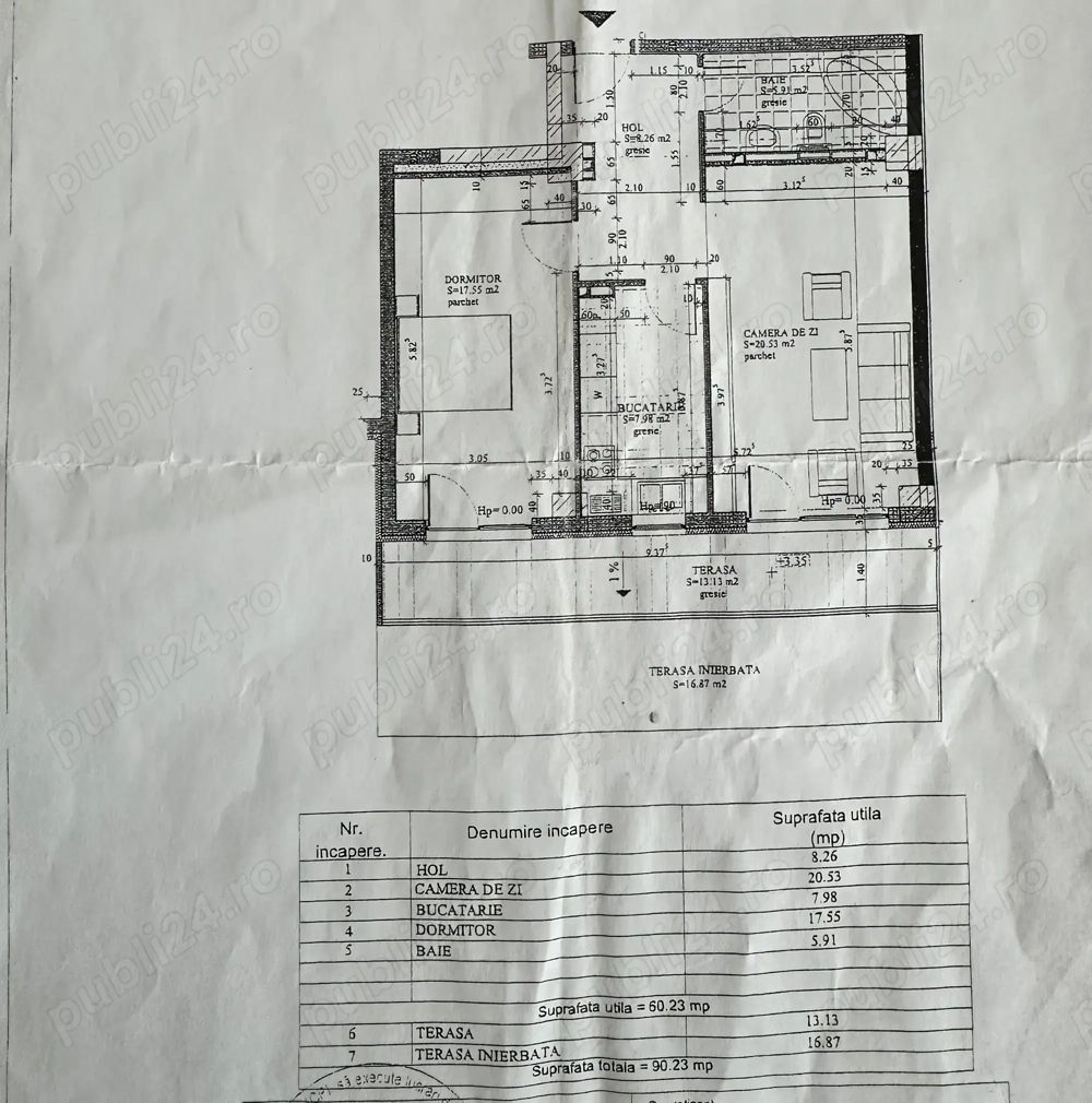 Persoana fizica vând Apartament 2 camere, 60 mp utili + terasă 30 mp - Poză 11