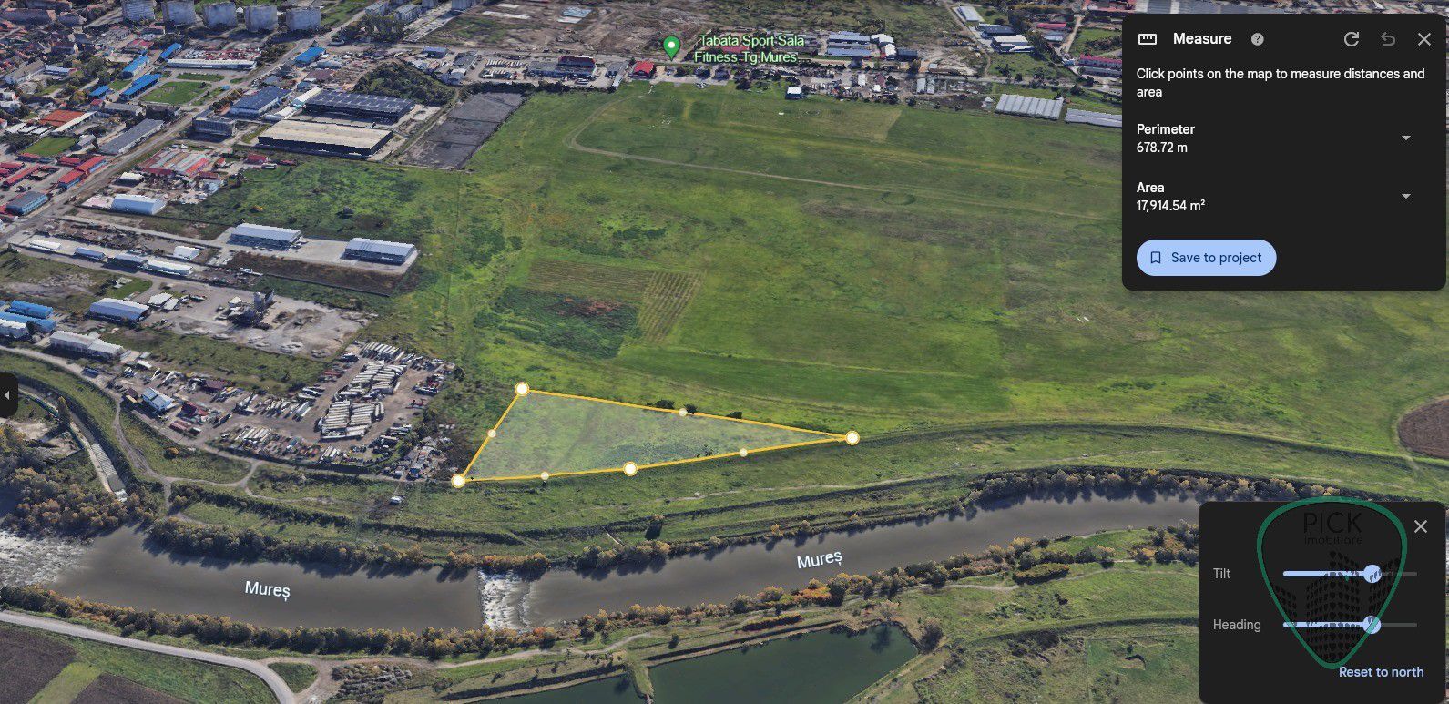 P 1094 - Teren de 17900 mp în Târgu Mureș - zona Barajului - Poză 1