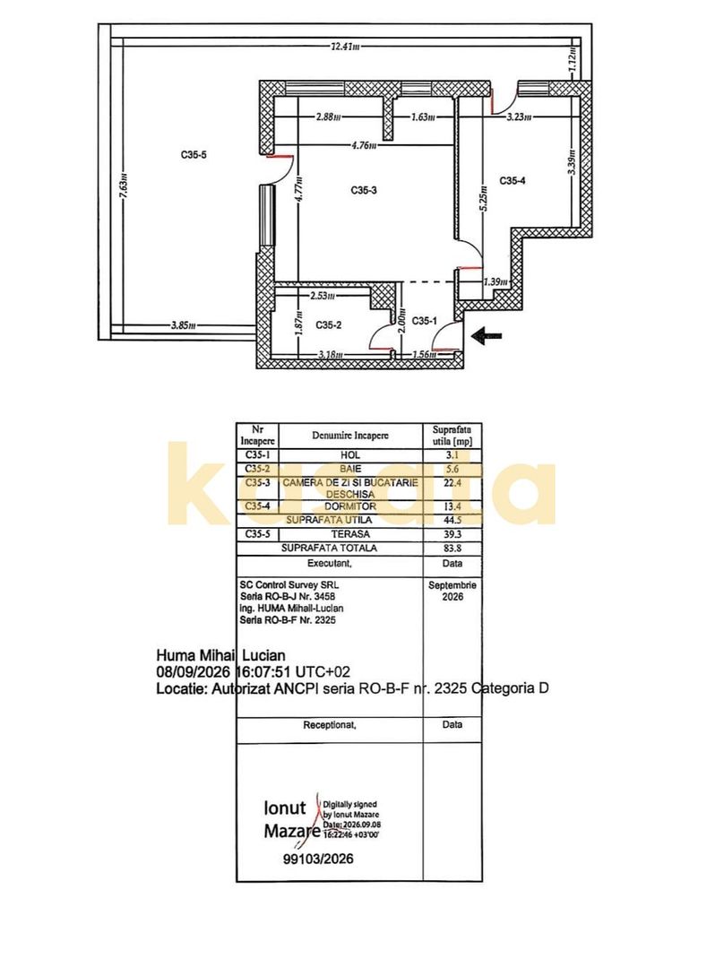 2 camere cu terasă de aproape 40 mp | Trapezului | Etaj 3/3 | Lift - Poză 11