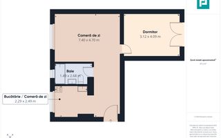 Apartament cu 2 camere de închiriat zona Central - Poză 19