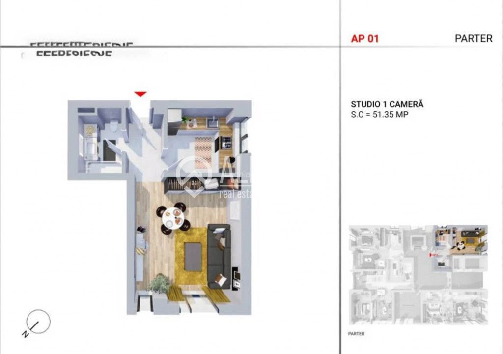 TOMIS NORD CAMPUS (COD 05)Aparatament 2 camere finisaje premium - Poză 2