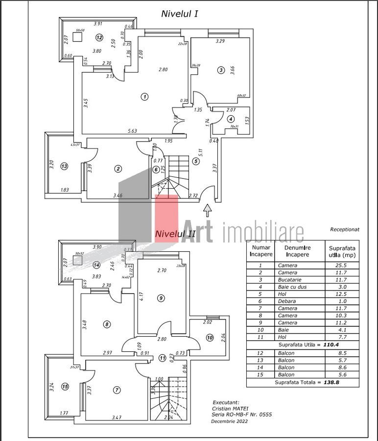 Apartament duplex, etaj 4 si 5 139 mp total - Poză 1