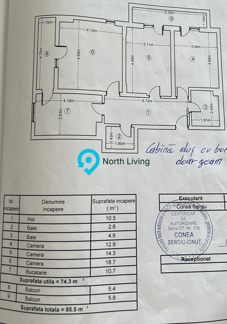 Apartament 3 camere - Magurele - Poză 8