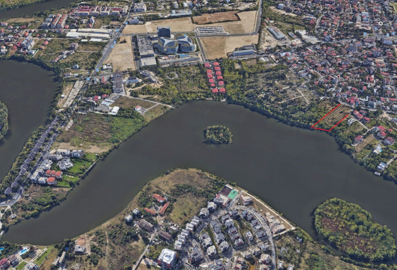 Teren 5963 mp deschidere lac Grivita 42 m cu deschidere la strazi 77 m - Poză 3