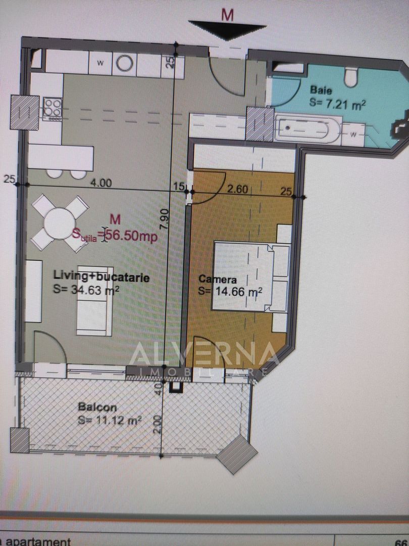 Aoartament cu 2 camere - 57mp + Balcon 11mp - Viva City , Gheorgheni - Poză 5
