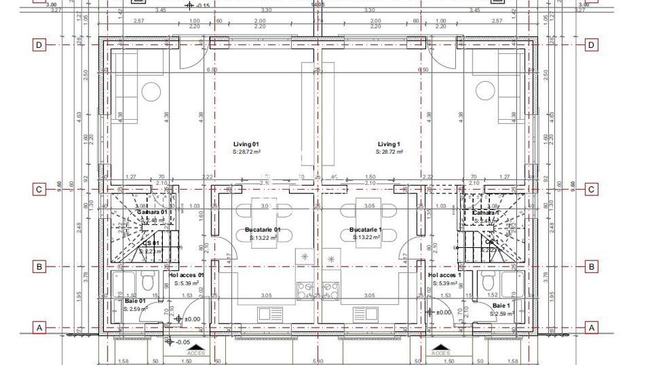 Duplex 4 camere- 120 mp- teren 250 mp- Sura Mica - Schiță 5
