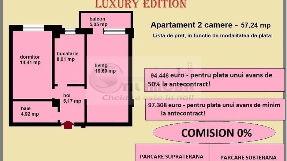 Apartament 2 camere de vanzare in Iasi, Galata, 57,24 mp, bloc nou - Poză 2