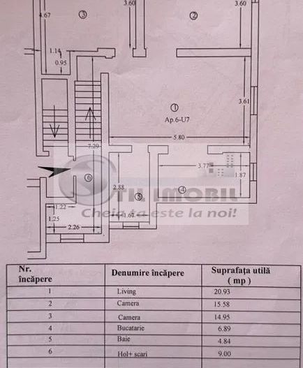 Apartament 3 camere BREAZU 72mp 73.000 euro - Poză 9
