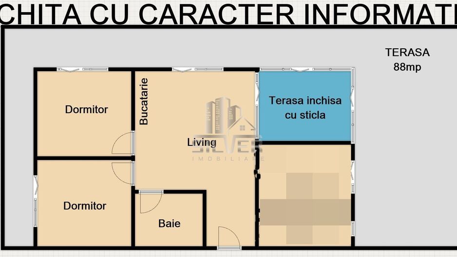 Apartament cu 3 camere/64mp/terasa 88mp+parcare/zona Eroilor. - Poză 1