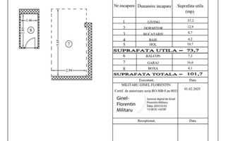 APARTAMENT 2 CAMERE | HERASTRAU | 74 MP | PARCARE SUBTERANA | BOXA - Schiță 10