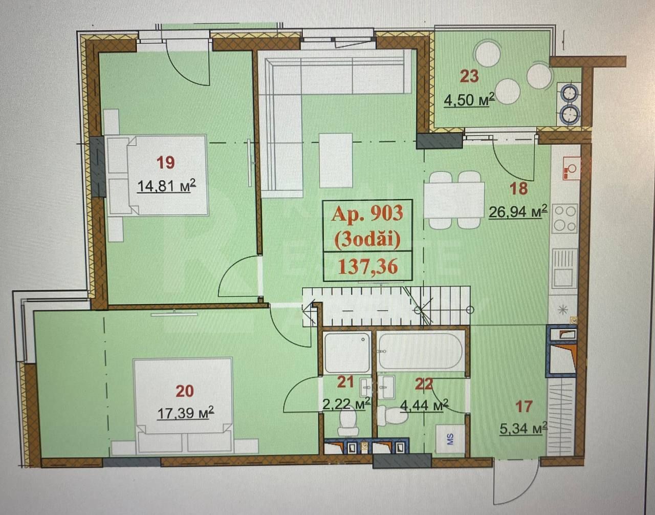 Vânzare, penthouse, strada Nicolae Dimo ,Durlesti - Poză 6