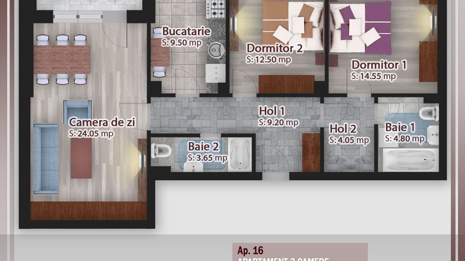 AP. 3 CAM. SPATIOS (82MP UTILI) IN BLOC P+3 / COMISION 0%! - Poză 1