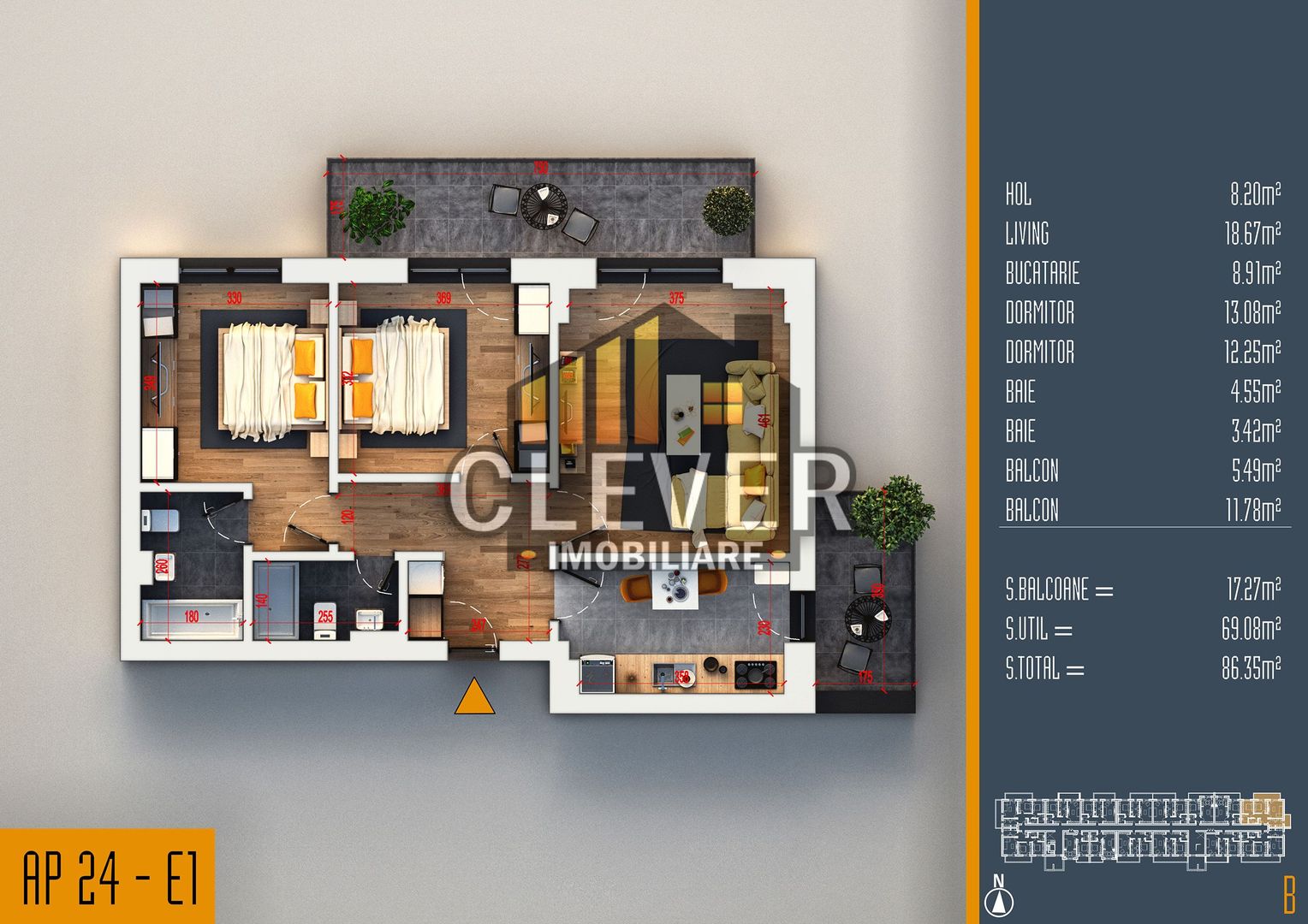 Apartament 3 Camere Pallady Metrou Teclu Parcare BONUS - Poză 2