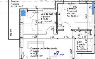 Apartament cu 3 camere, etaj intermediar, bloc nou, zona Iulius Mall - Schiță 6