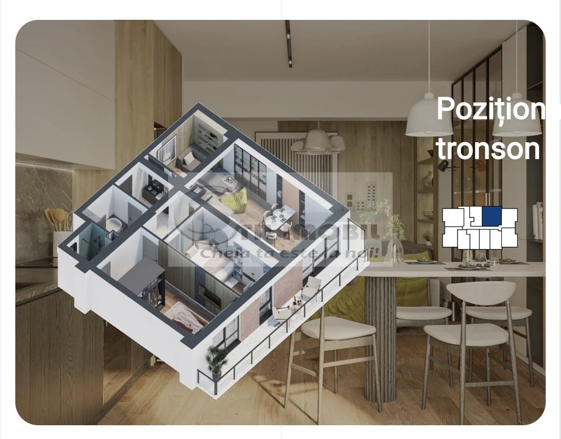 NOU! Compex Rezidential in GALATA! APARTAMENT 3 CAMERE, 79.73mp - Poză 11