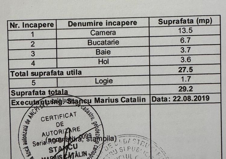Garsoniera | Spatiu Firme | Sergent Ilie Petre - Schiță 5