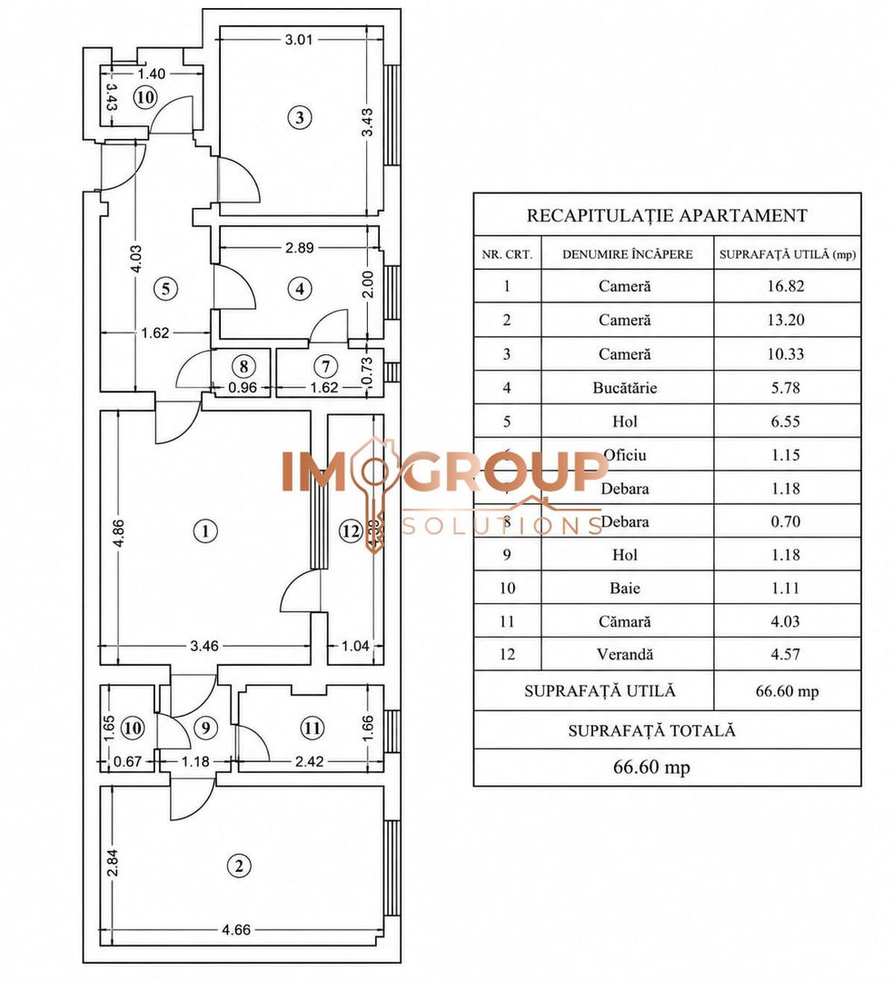 TATARASI - ETAJ INTERMEDIAR - 3 CAMERE 70 MP - FARA RISC - Poză 1