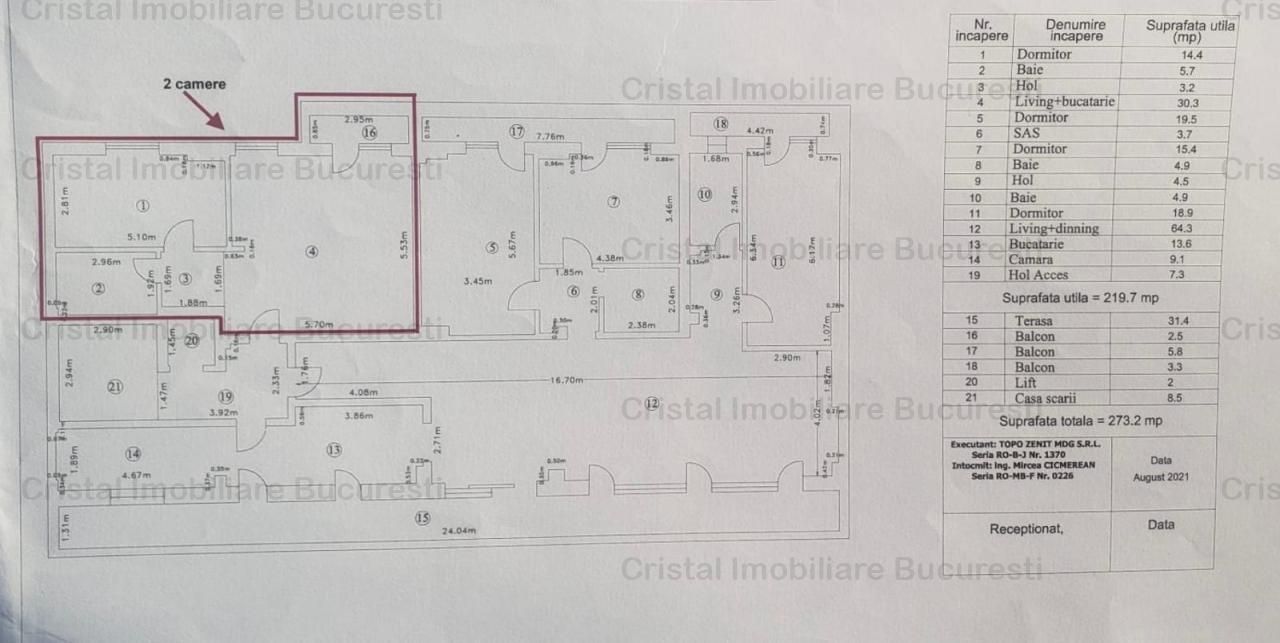 Vanzare Penthouse 4 camere suprafata de 200 mp,, metrou Mihai Bravu - Poză 10