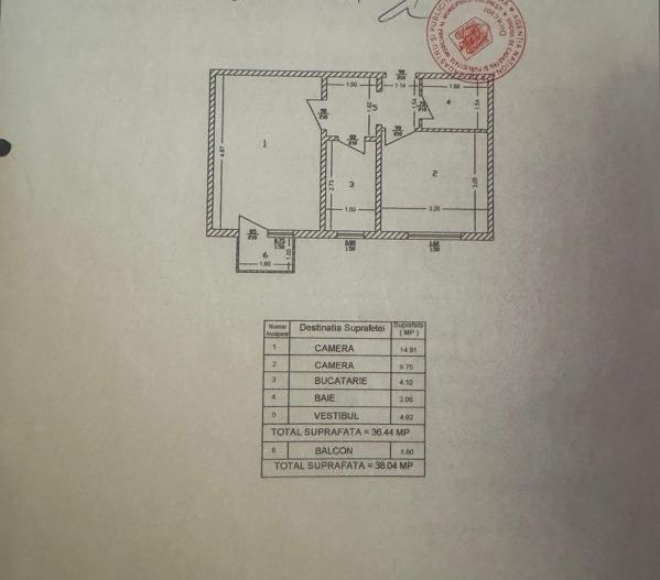 APARTAMENT 2 CAMERE|| DECOAMANDAT || CLUCERULUI -ARCUL DE TRIUMF - Schiță 9