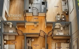 Apartament 4 Camere-2 Bai-2 Balcoane- Pivnita-80 MP - Poză 8