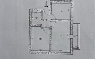 Apartament 2 camere decomandat Horpaz,59.34mp,complet mobilat. - Poză 6