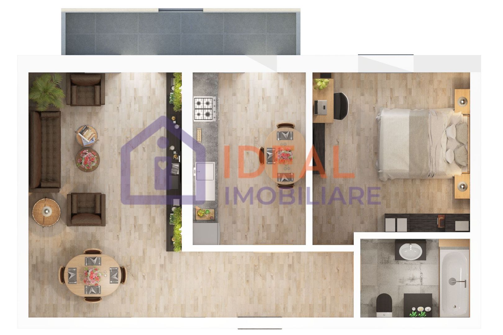 Apartament cu 2 camere și balcon de vânzare în zona Doamna Stanca - Poză 3