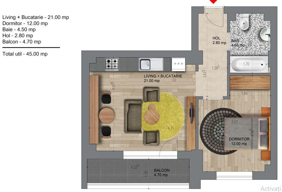 studio-45mp/metrou Berceni/3-5min pe jos - Poză 2