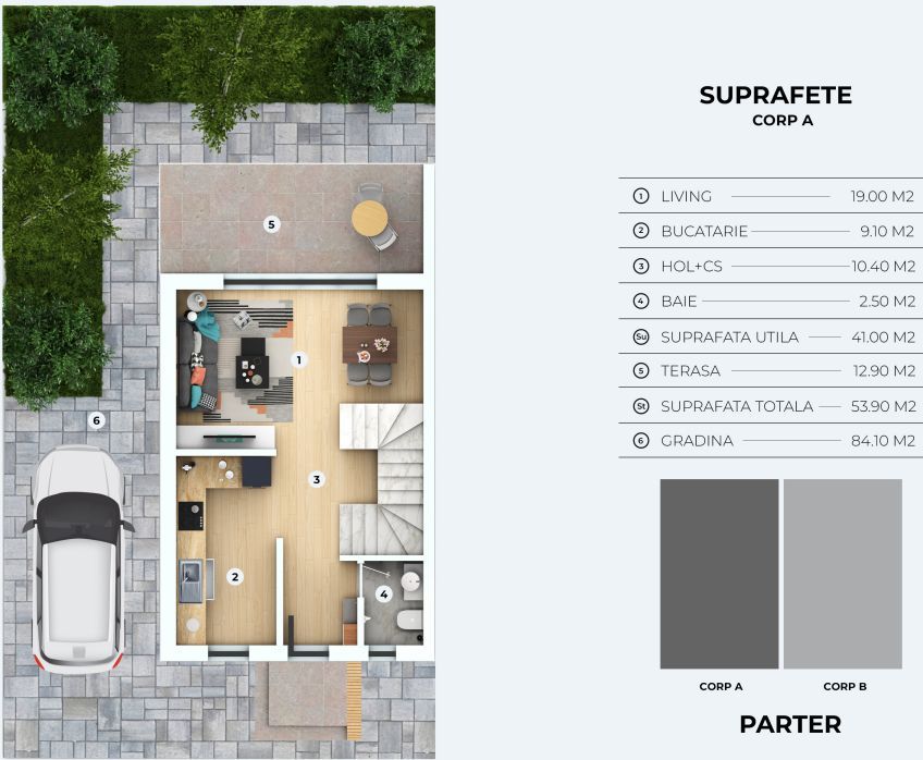 VILA TIP DUPLEX | COMPLEX REZIDENTIAL OTOPENI - Schiță 9