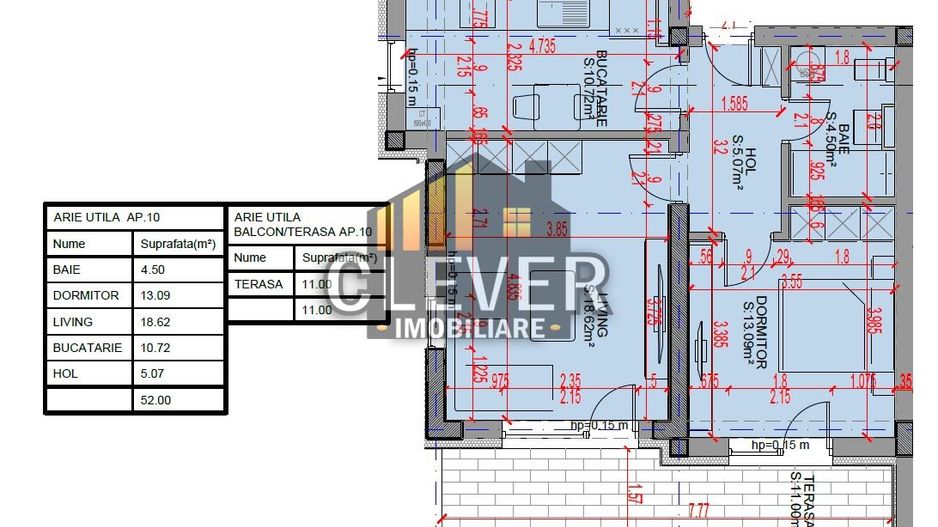 Apartament 2 Camere, Bucătărie Închisă | Balcon 11 mp | Comision 0% - Schiță 9