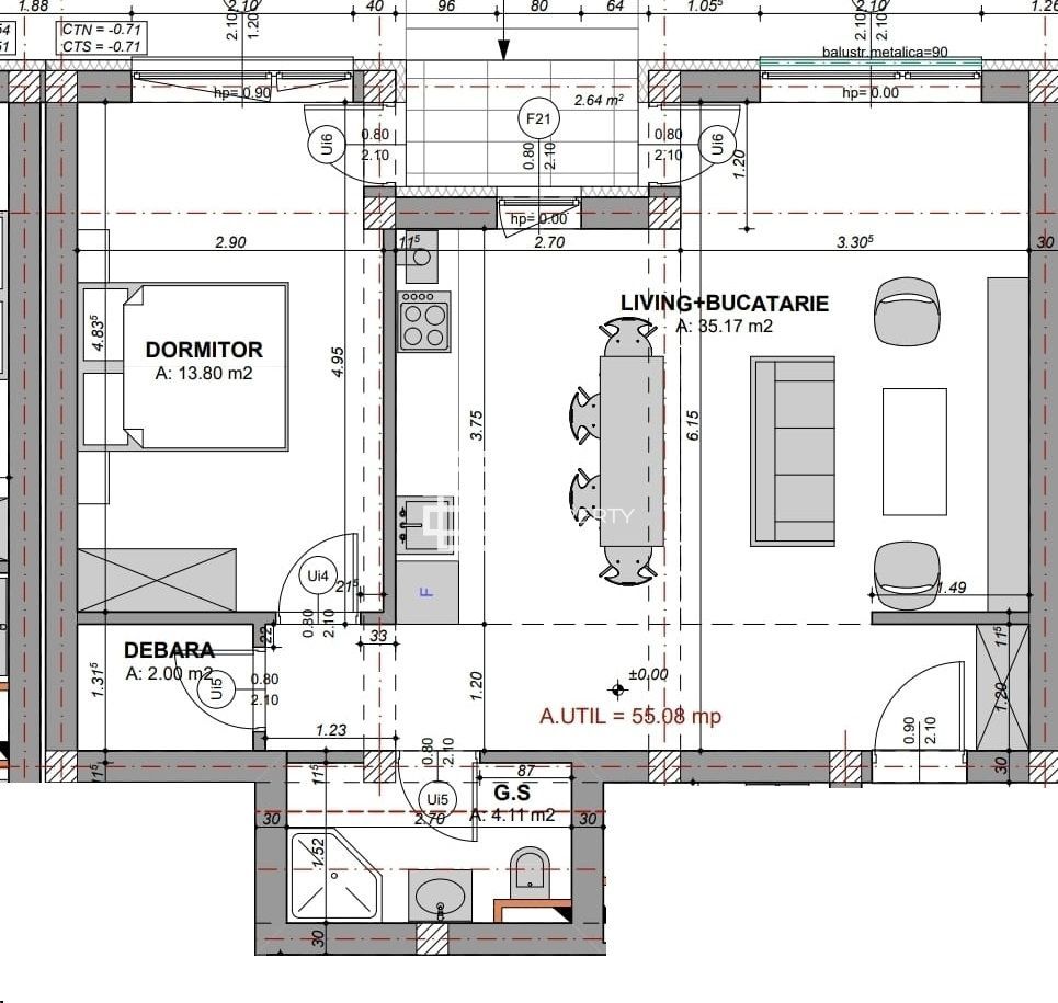 Apartament 2 camere, grădină 53 mp, parcare, Doamna Stanca, Șelimbăr - Schiță 10