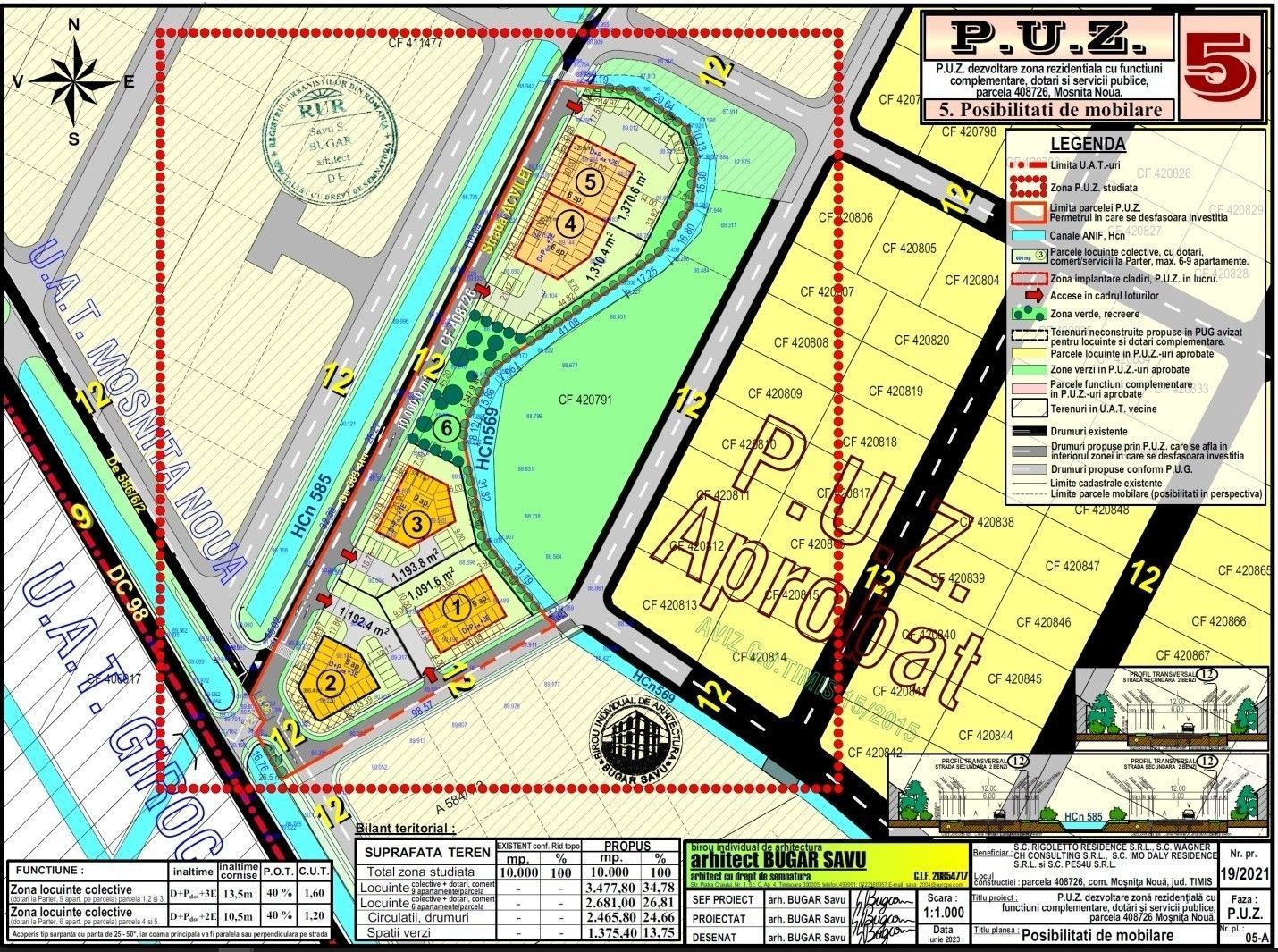 COMISION 0%, Teren 1100mp, Utilitati, Asfalt, S+P+3E, Mosnita Noua - Poză 2