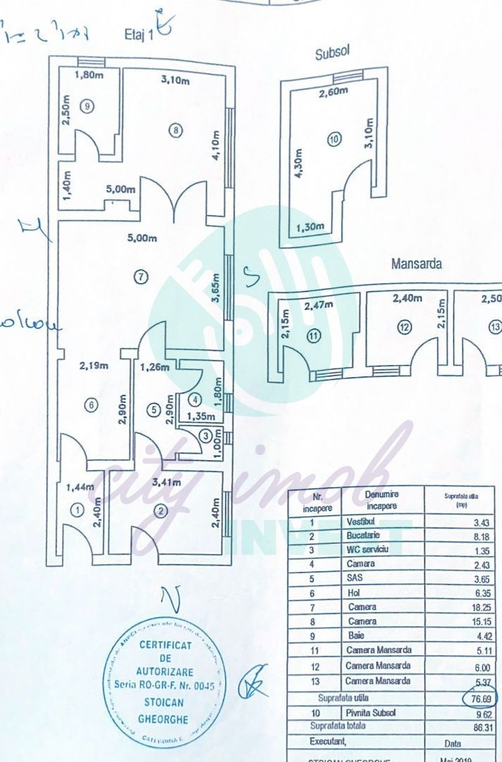 Apartament 80 mp in vilă 1935| Piața Unirii | Curte + Boxă 10 mp - Poză 10