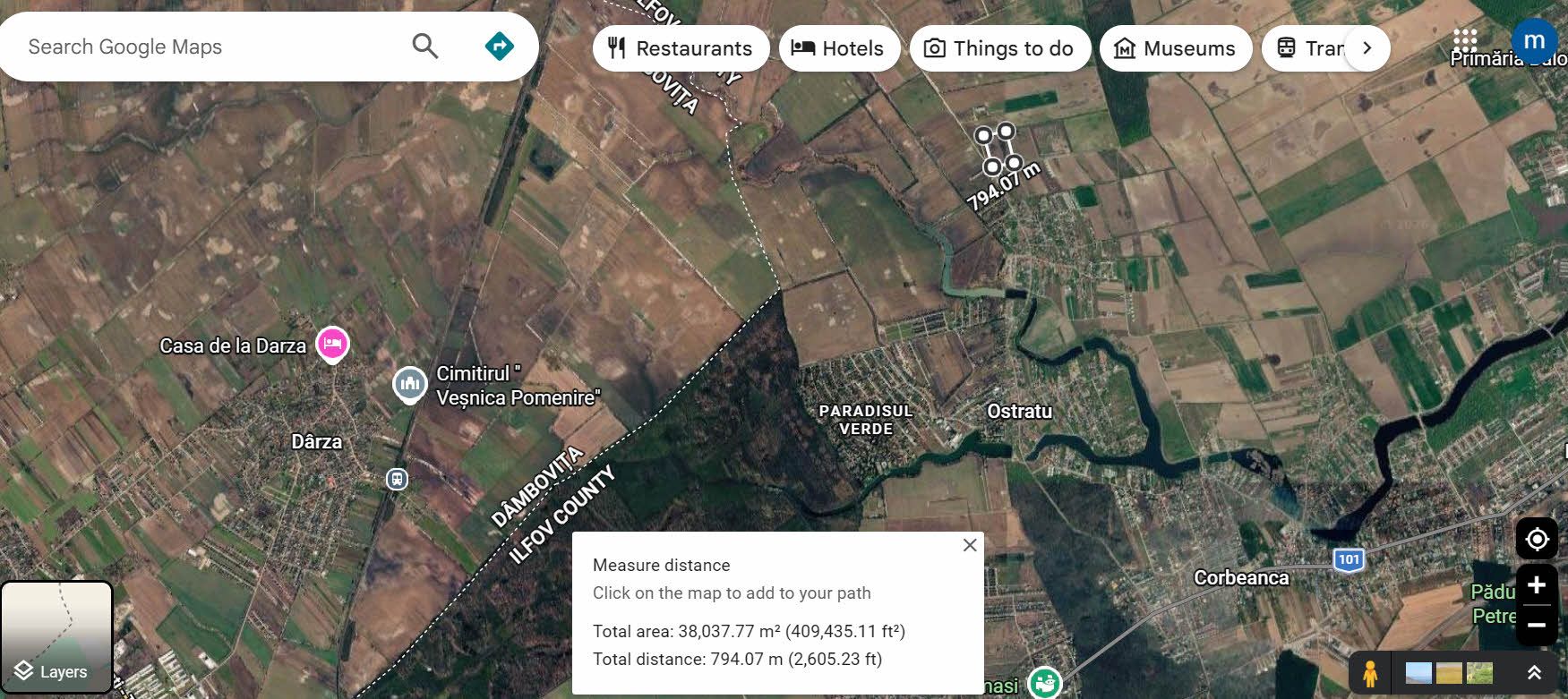 Vand teren intravilan 38.000 mp Corbeanca - Ostratu - Poză 4