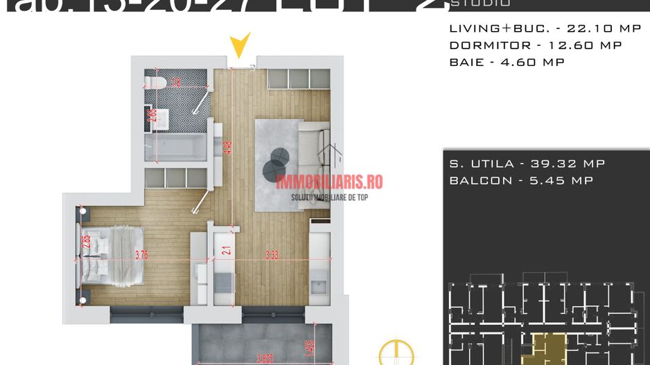 Theodor Pallady-Metrou - Parcare Gratuit - Direct Dezvoltator - Schiță 2