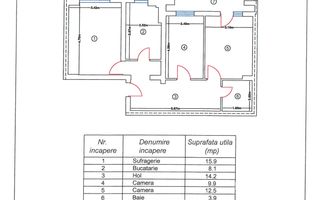 Apartament cu 3 camere, etaj 3, mobilat și utilat, zona GARĂ; - Poză 13