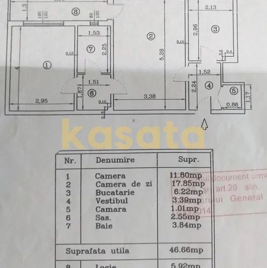 OPORTUNITATE | APARTAMENT 2 CAMERE | TEI | RENOVAT | - Schiță 8