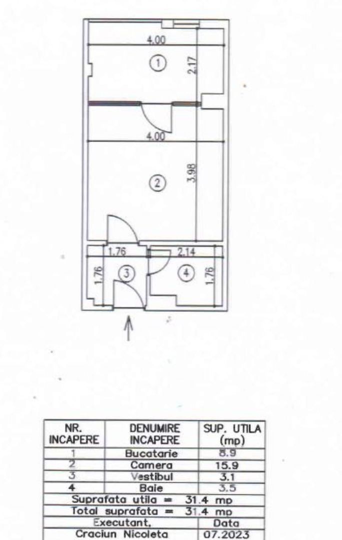 Garsoniera gata de mutare 3 minute metrou Lujerului - Schiță 7
