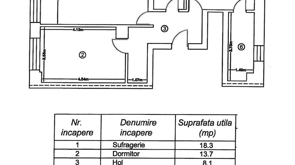 Apartament cu 2 camere, mobilat și utilat, etaj 7, zona TRAIAN - Poză 9