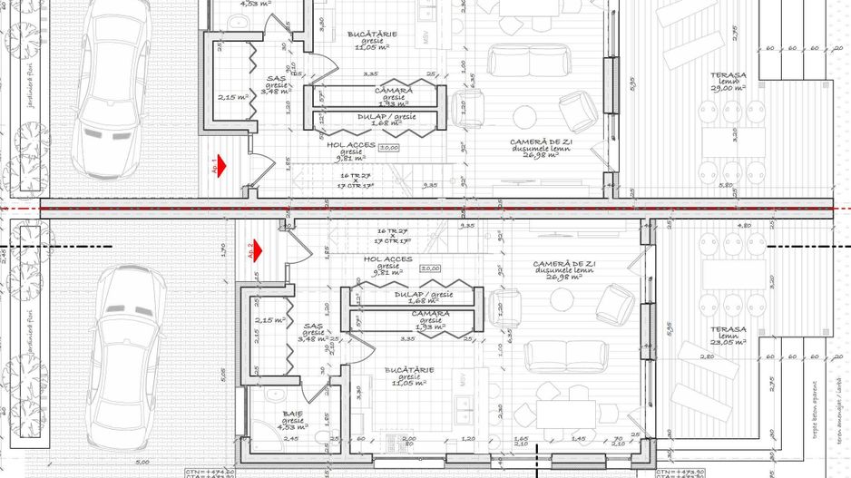 Casa tip Duplex 4 camere 120 mp | semifinisat | teren 500 mp | Popesti - Poză 9