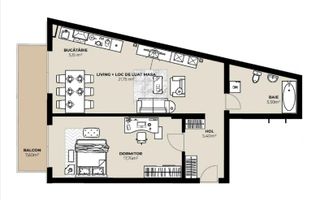 Apartament 2 camere de vânzare 55.55 mp Et.7 Mărăști Fabricii - Poză 1