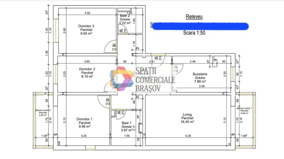 Apartament cu patru camere, zona Judetean 77mp - Poză 13