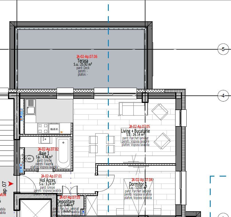 Apartament 2 camere Parcul Dendrologic | Vedere Padure - Schiță 3