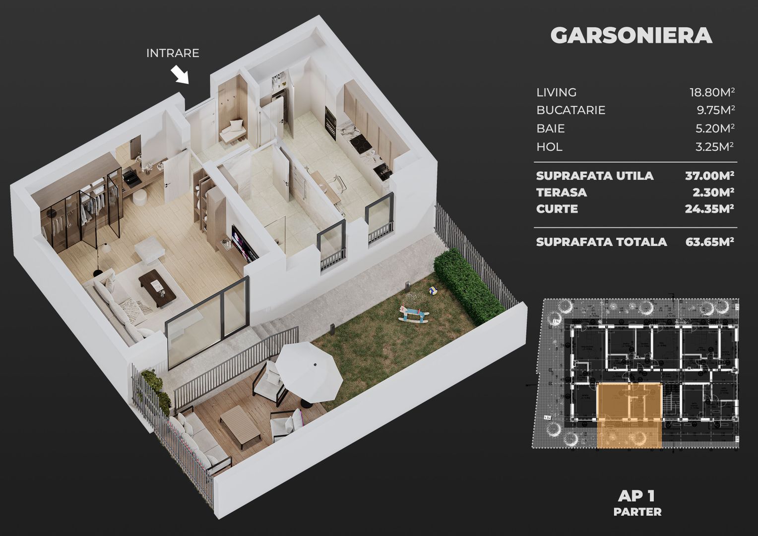 gars.dec+curte+parcare, semicentral Popesti-Leordeni - Poză 1