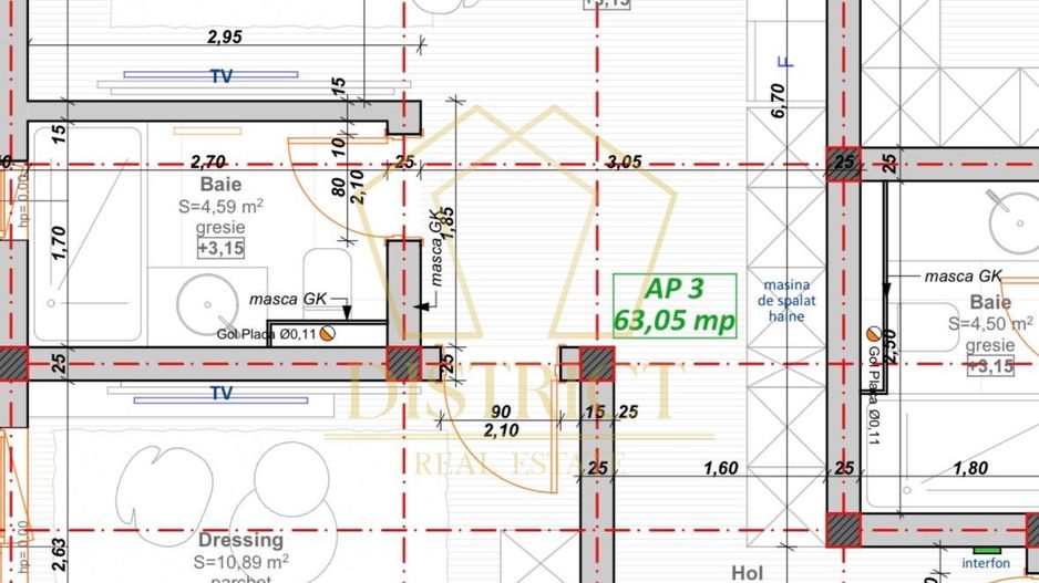 Apartament cu 3 camere si 2 bai | Giroc | Profi - Poză 2