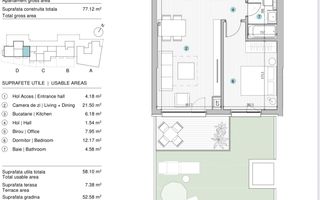 VANZARE 3 CAMERE STRAULESTI | 70 MP | CURTE PROPRIE 53MP | COMPLEX NOU - Poză 17