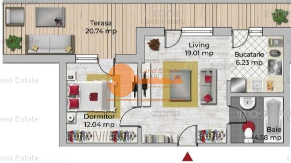 Apartament 2 camere Uverturii Centrala Propie + Terasa - Poză 12