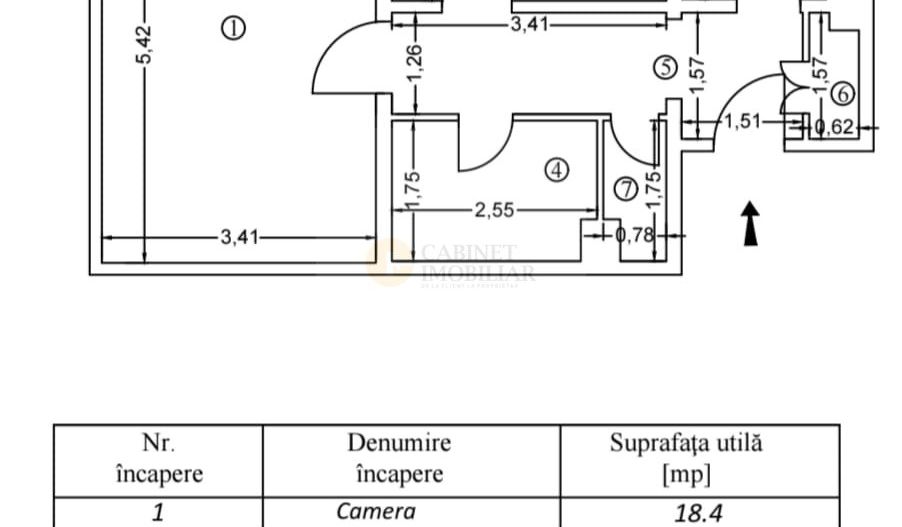 2 Camere  - 50MP | Decomandat | 1980 | Etaj 1/10 | Gorjului - 3 min - Schiță 8
