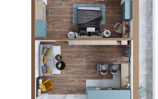 Apartament 2 camere, tip 4A, 4B, 5A, 5B - Copou Garden Residence - Poză 1