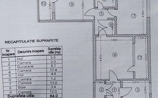 DE VANZARE AP 3 CAMERE 75 MP LUJERULUI | SEMIDECOMANDAT | METROU - Poză 12